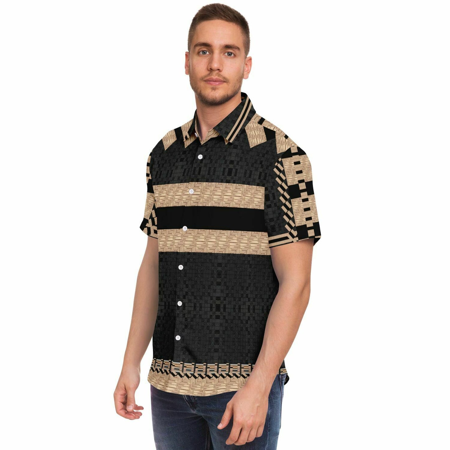 Golden Era Short Sleeve Button Down Shirt - AOP