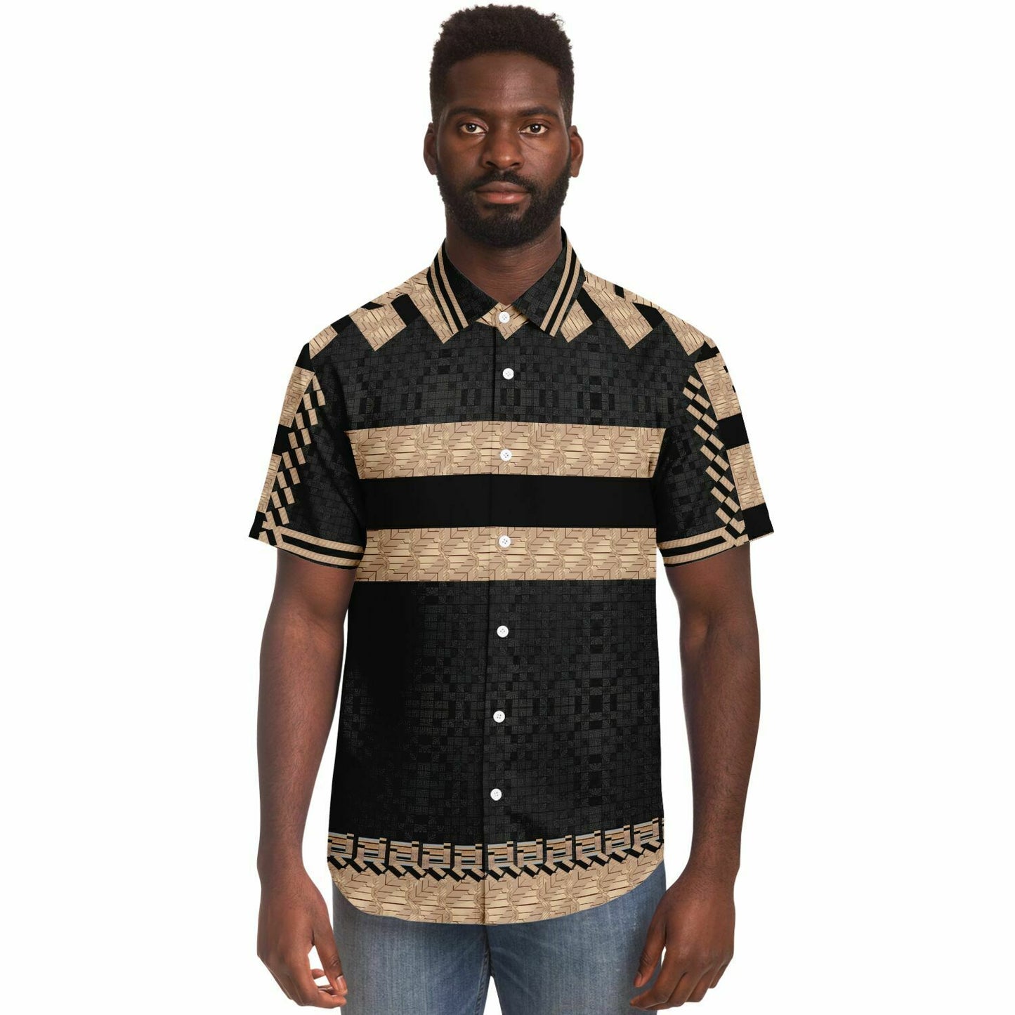 Golden Era Short Sleeve Button Down Shirt - AOP