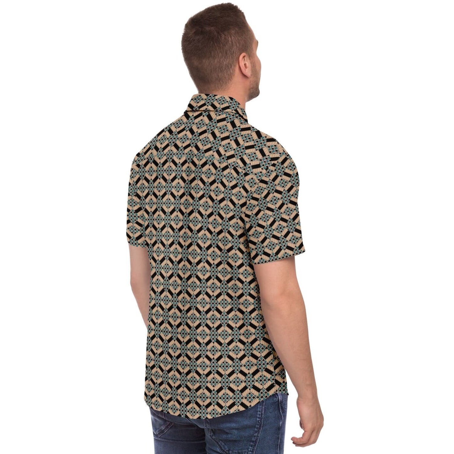 Subliminator Short Sleeve Button Down Shirt - AOP Golden Era Short Sleeve Button Down Shirt - AOP