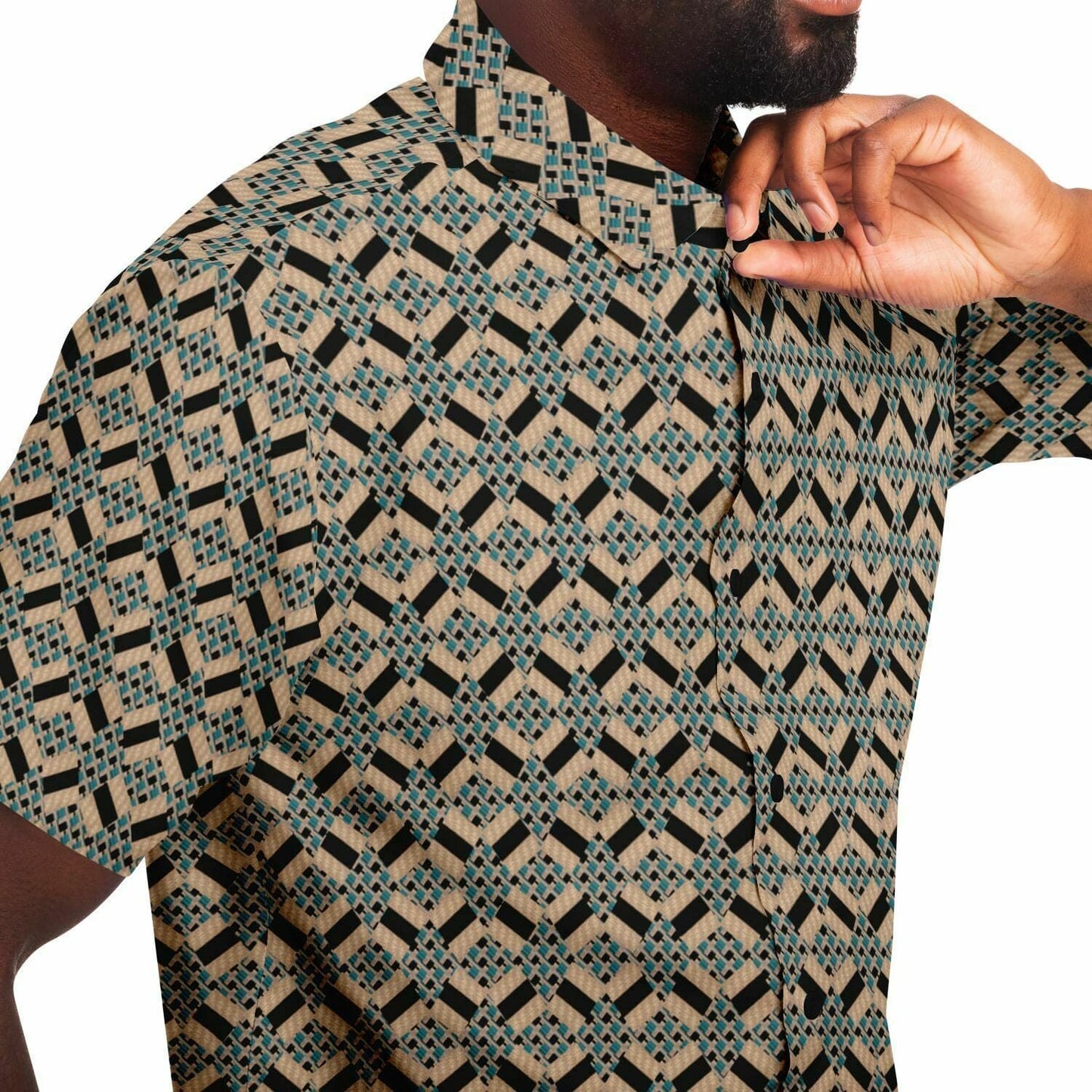 Subliminator Short Sleeve Button Down Shirt - AOP Golden Era Short Sleeve Button Down Shirt - AOP