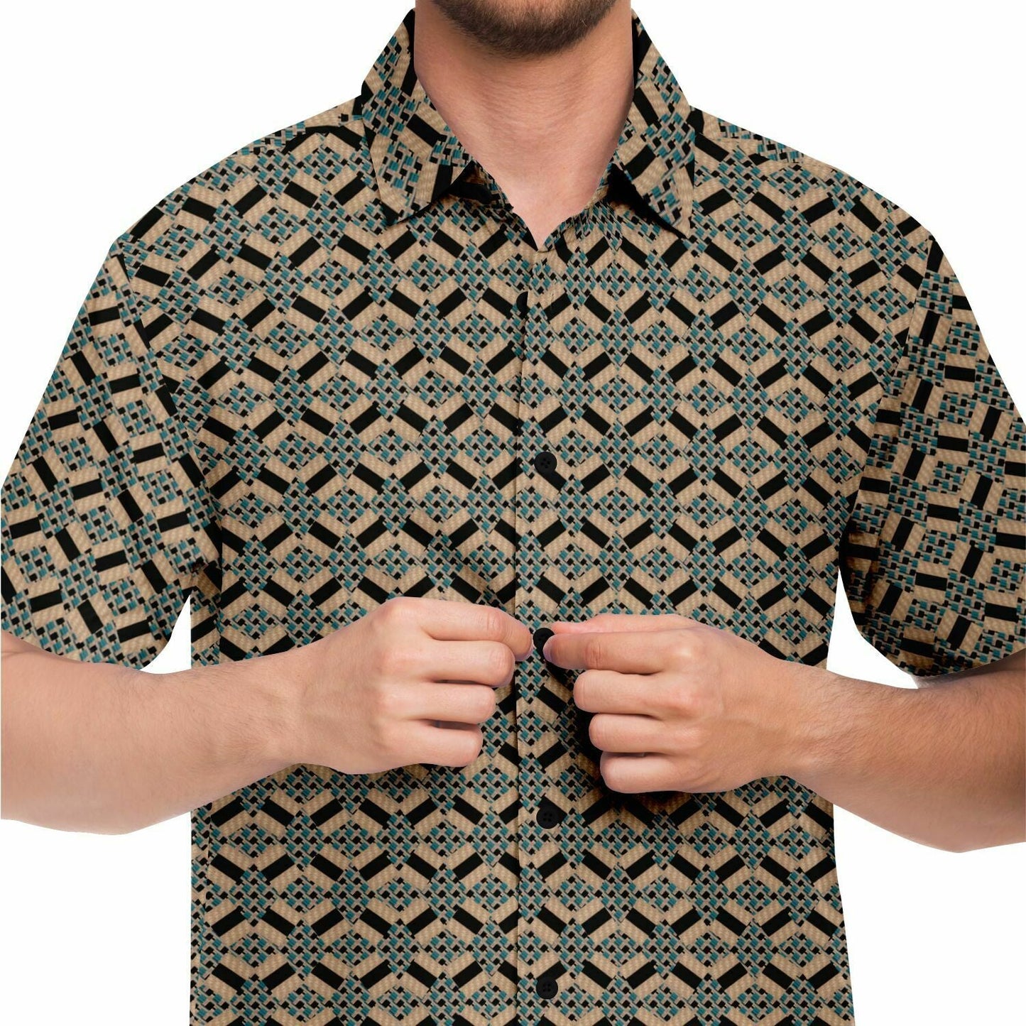 Subliminator Short Sleeve Button Down Shirt - AOP Golden Era Short Sleeve Button Down Shirt - AOP