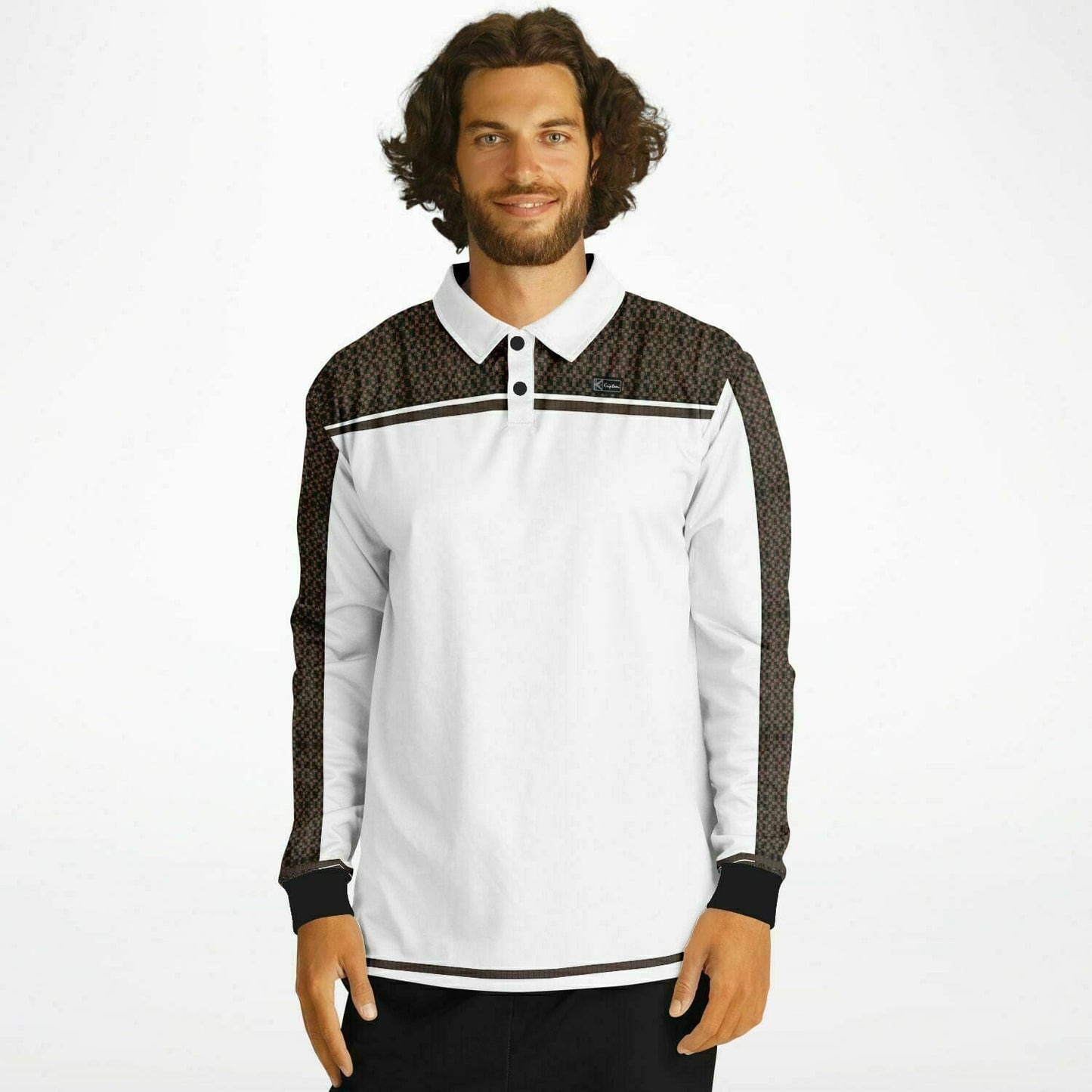 Subliminator Men’s Long Sleeve Polo Shirt – AOP Men’s Long Sleeve Polo Shirt – AOP
