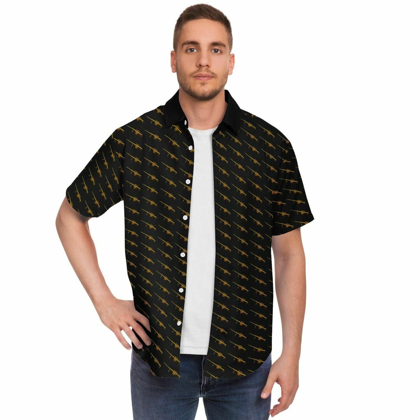 Subliminator Short Sleeve Button Down Shirt - AOP Short Sleeve Button Down Shirt - AOP