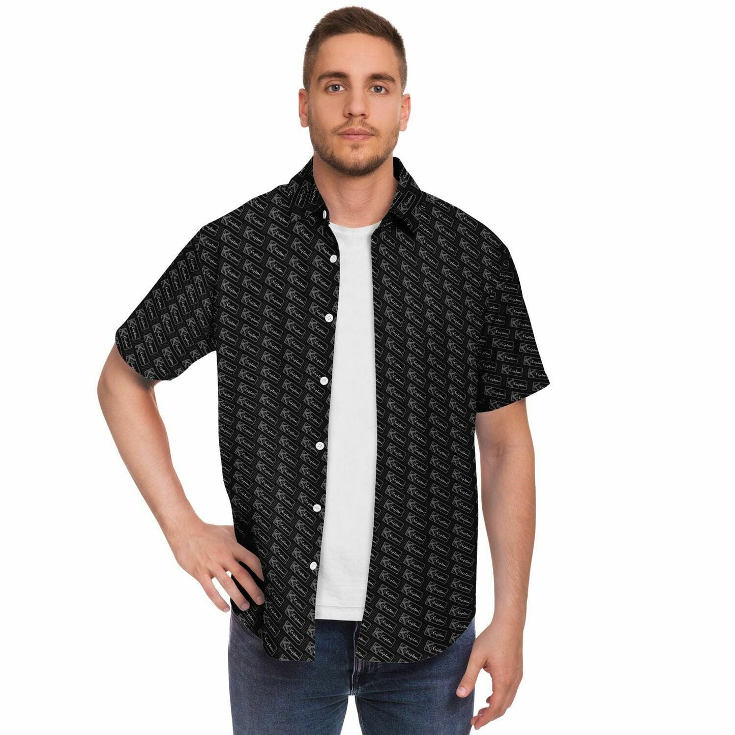 Subliminator Short Sleeve Button Down Shirt - AOP Short Sleeve Button Down Shirt - AOP