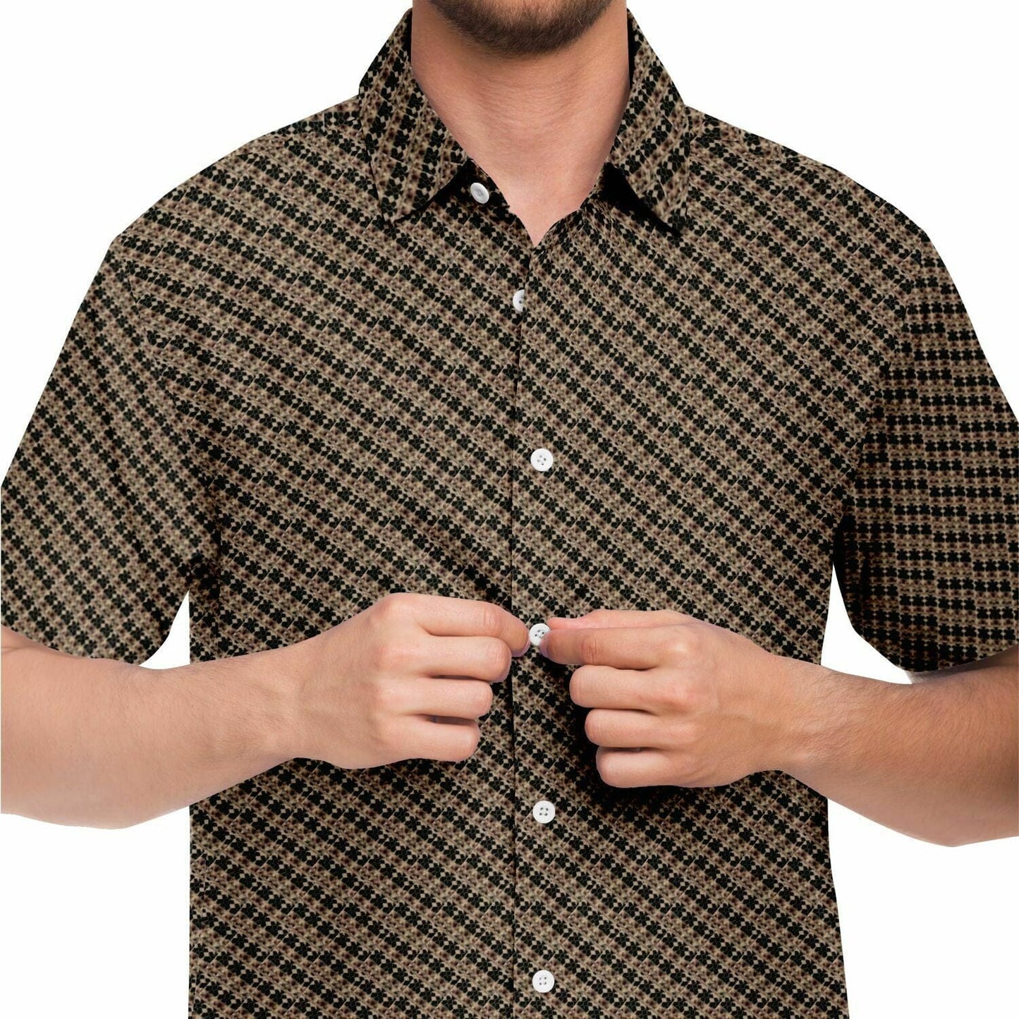 Subliminator Short Sleeve Button Down Shirt - AOP Short Sleeve Button Down Shirt - AOP