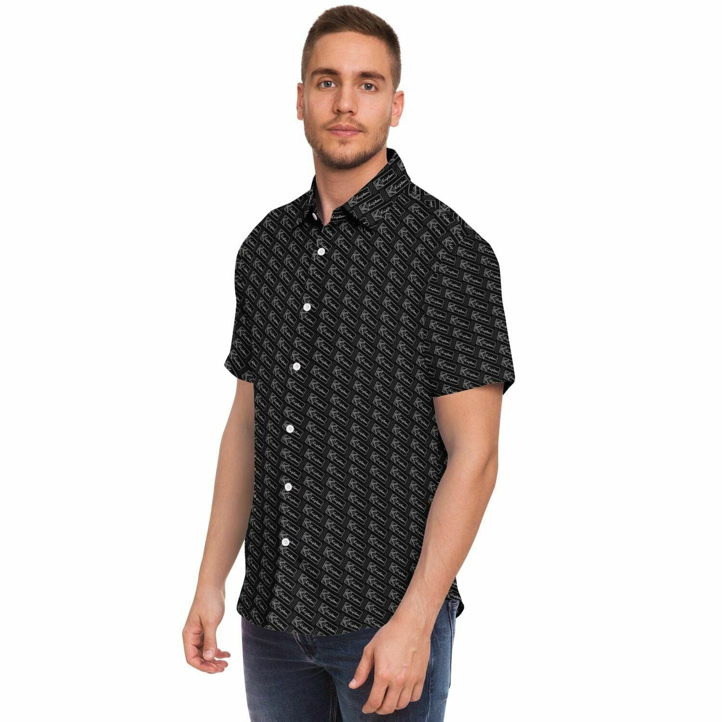 Subliminator Short Sleeve Button Down Shirt - AOP Short Sleeve Button Down Shirt - AOP