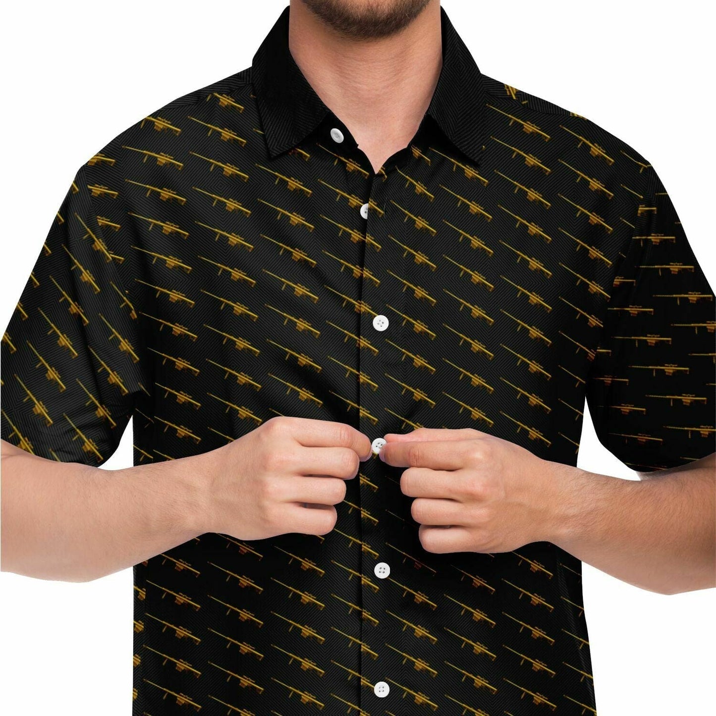 Subliminator Short Sleeve Button Down Shirt - AOP Short Sleeve Button Down Shirt - AOP