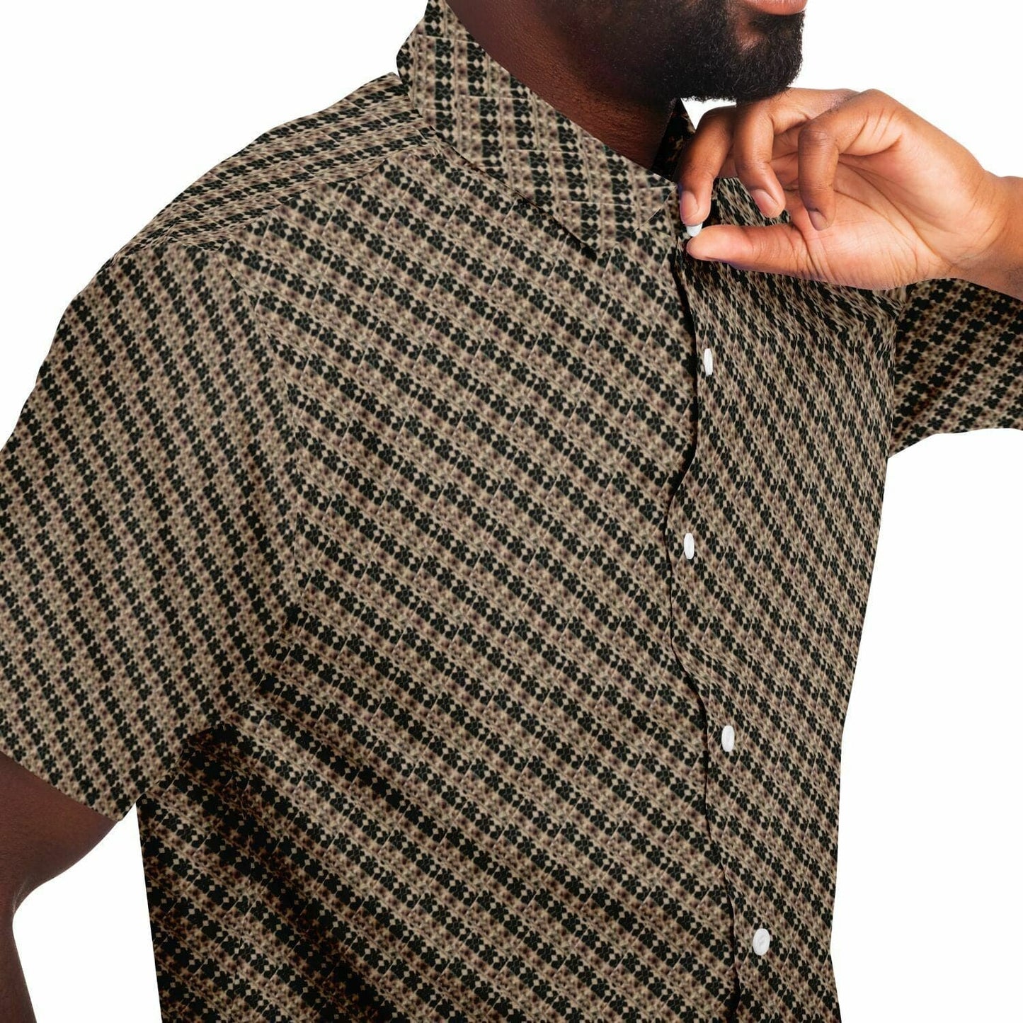 Subliminator Short Sleeve Button Down Shirt - AOP Short Sleeve Button Down Shirt - AOP