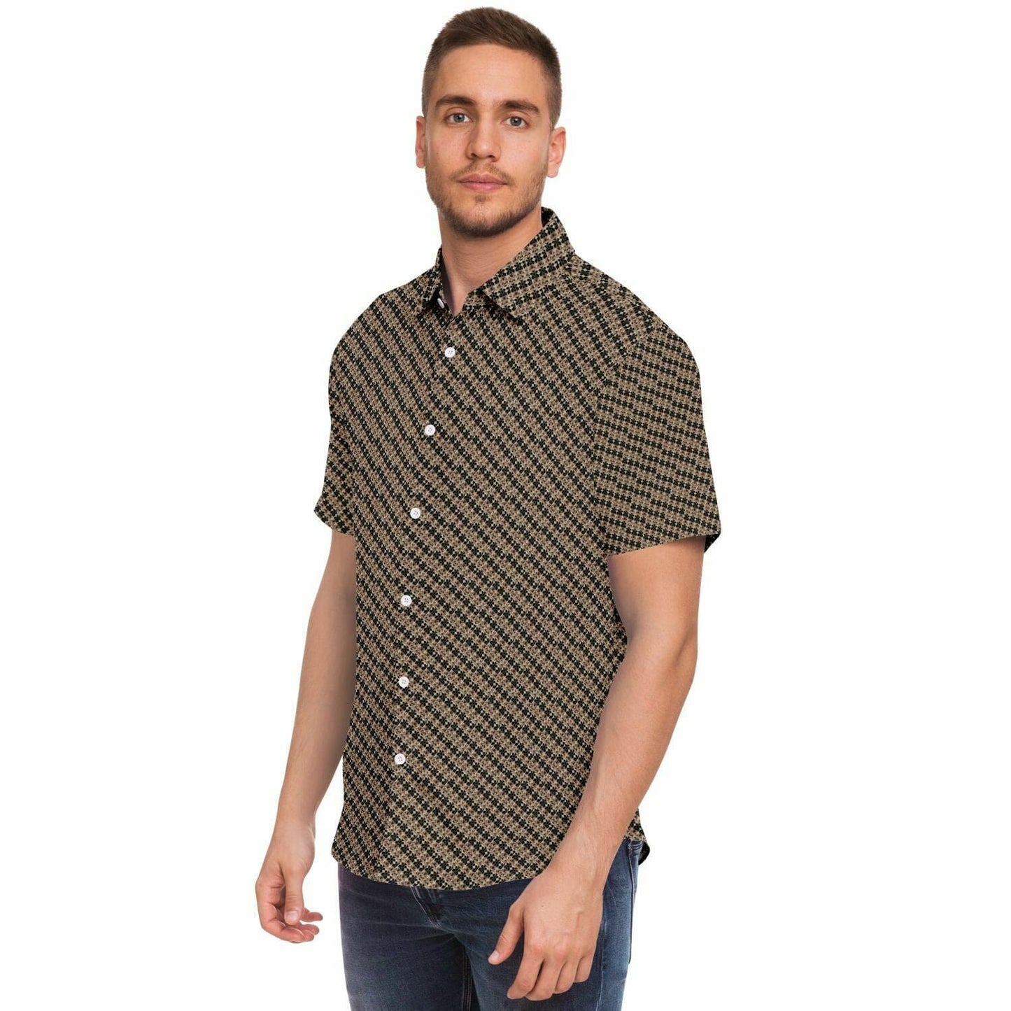 Subliminator Short Sleeve Button Down Shirt - AOP Short Sleeve Button Down Shirt - AOP
