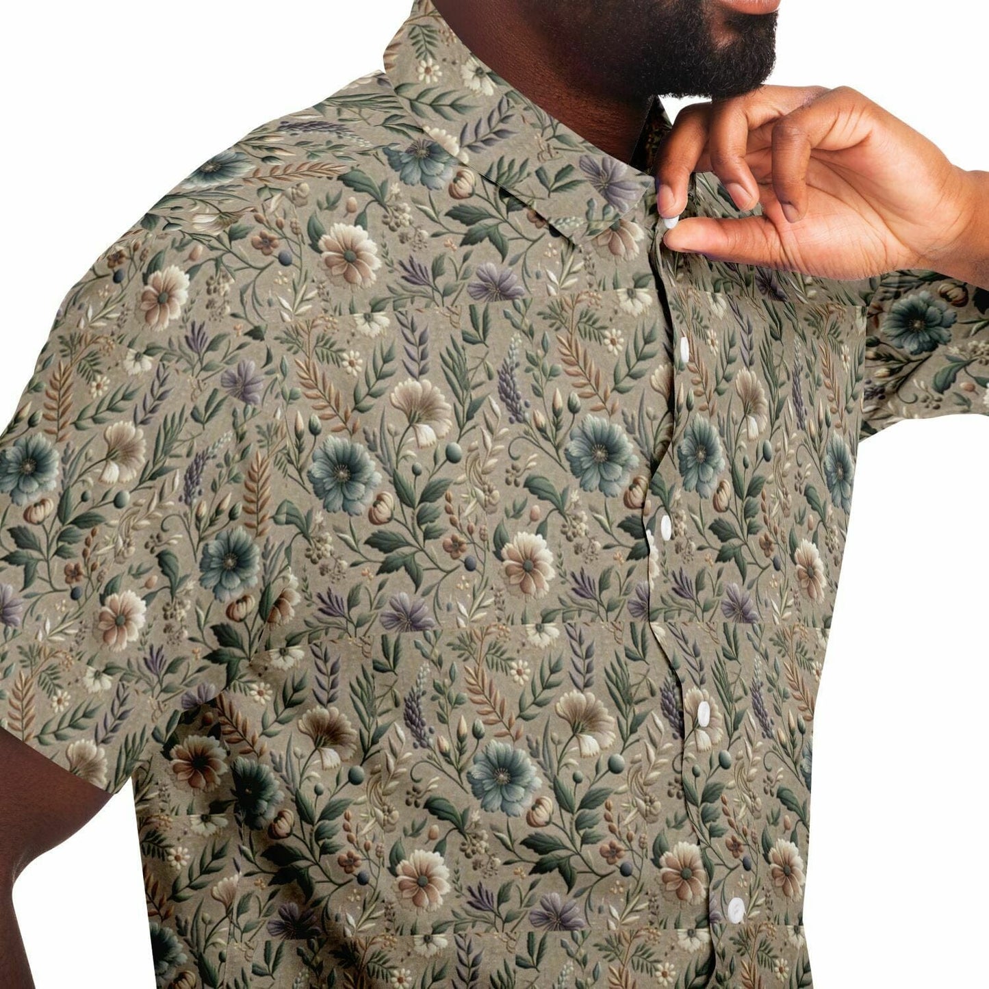 Subliminator Short Sleeve Button Down Shirt - AOP Short Sleeve Button Down Shirt - AOP