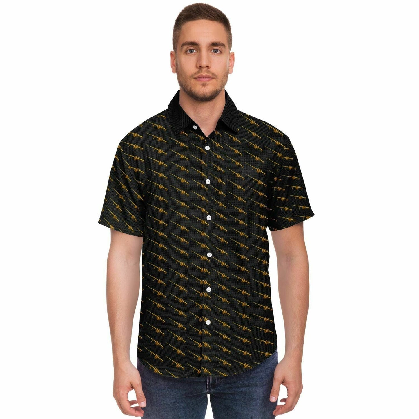 Subliminator Short Sleeve Button Down Shirt - AOP Short Sleeve Button Down Shirt - AOP