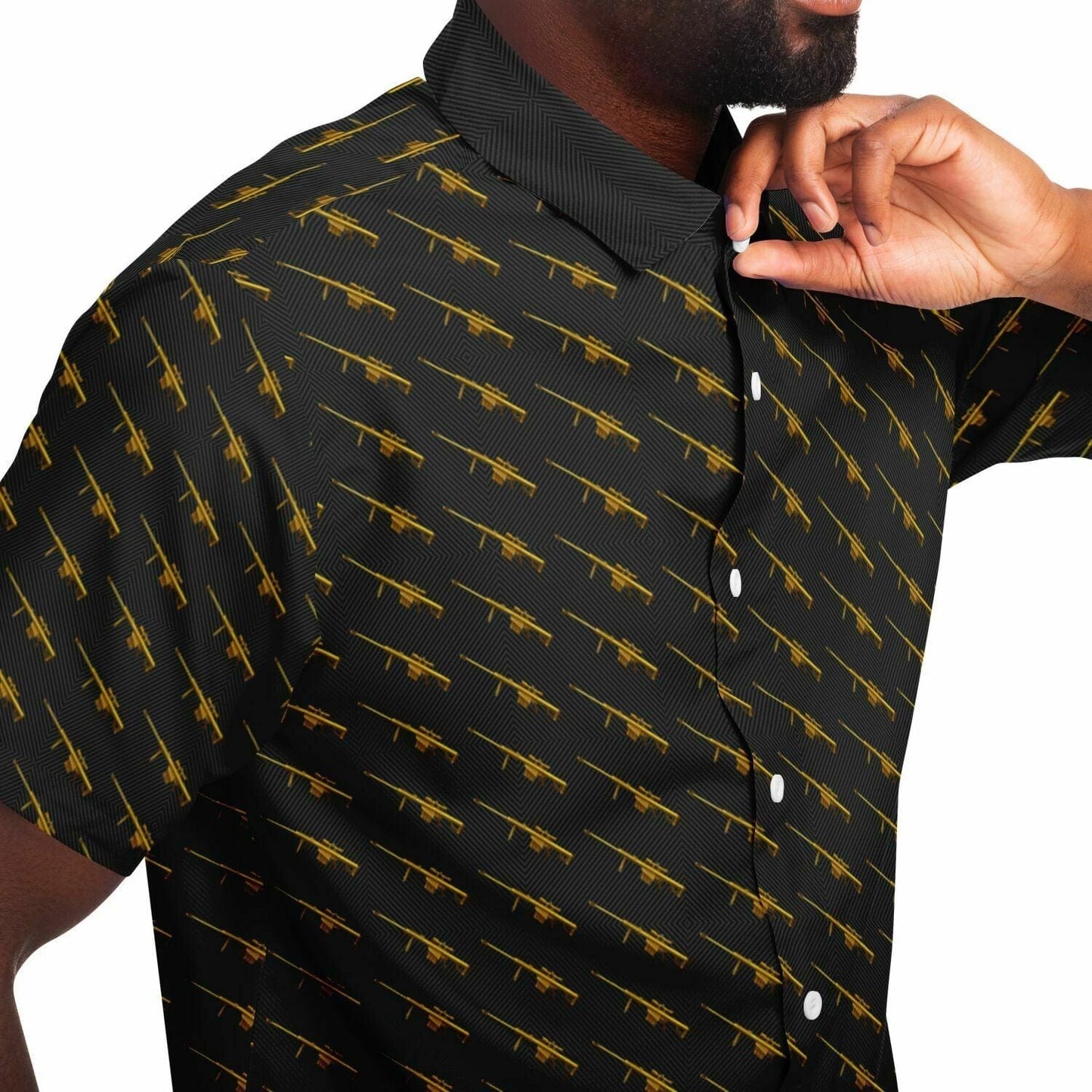 Subliminator Short Sleeve Button Down Shirt - AOP Short Sleeve Button Down Shirt - AOP
