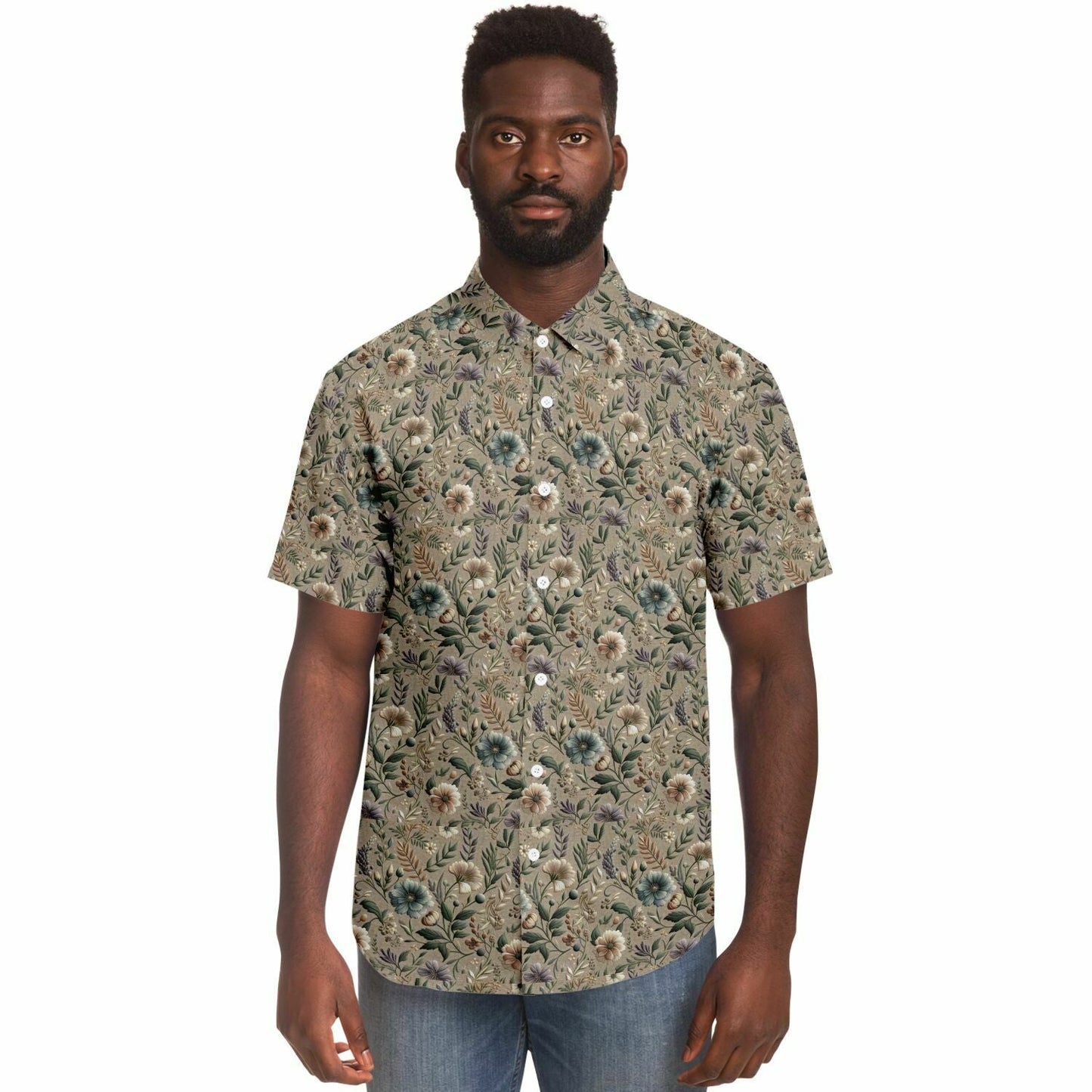 Subliminator Short Sleeve Button Down Shirt - AOP Short Sleeve Button Down Shirt - AOP