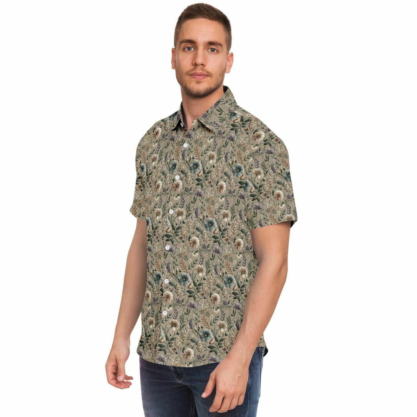 Subliminator Short Sleeve Button Down Shirt - AOP Short Sleeve Button Down Shirt - AOP