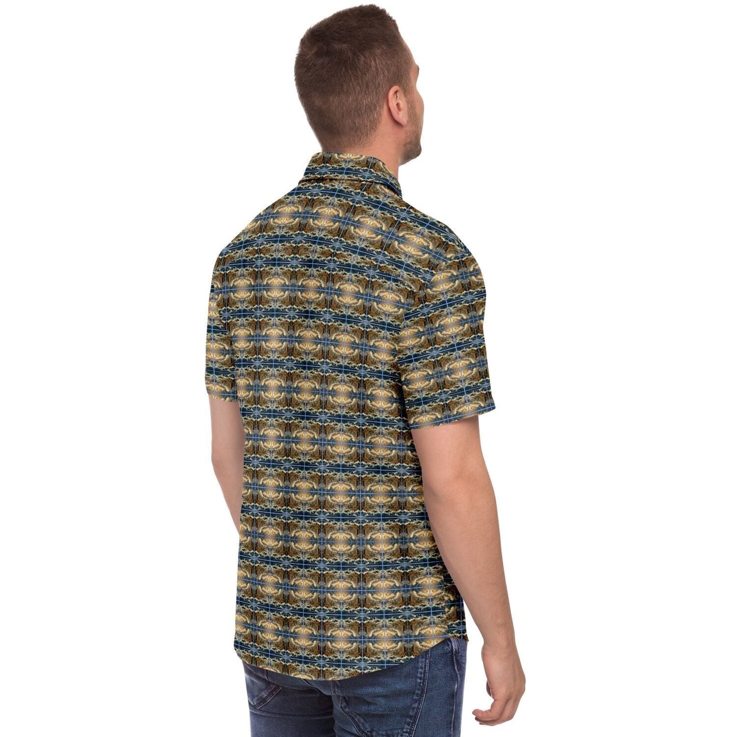 Subliminator Short Sleeve Button Down Shirt - AOP Short Sleeve Button Down Shirt - AOP copy copy