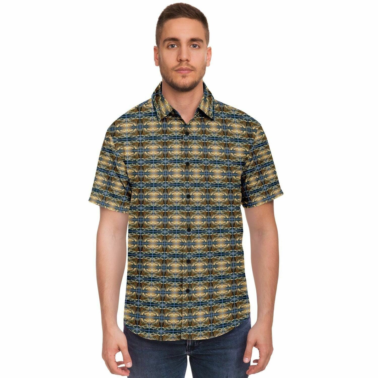 Subliminator Short Sleeve Button Down Shirt - AOP Short Sleeve Button Down Shirt - AOP copy copy