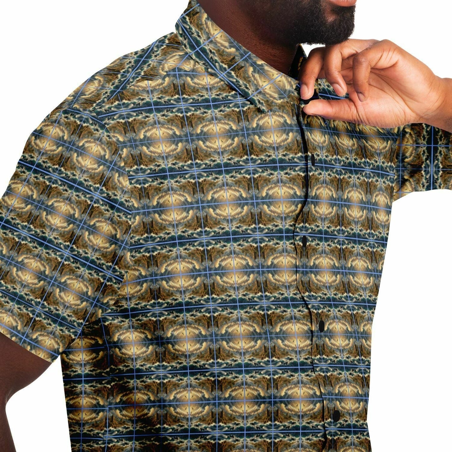 Subliminator Short Sleeve Button Down Shirt - AOP Short Sleeve Button Down Shirt - AOP copy copy