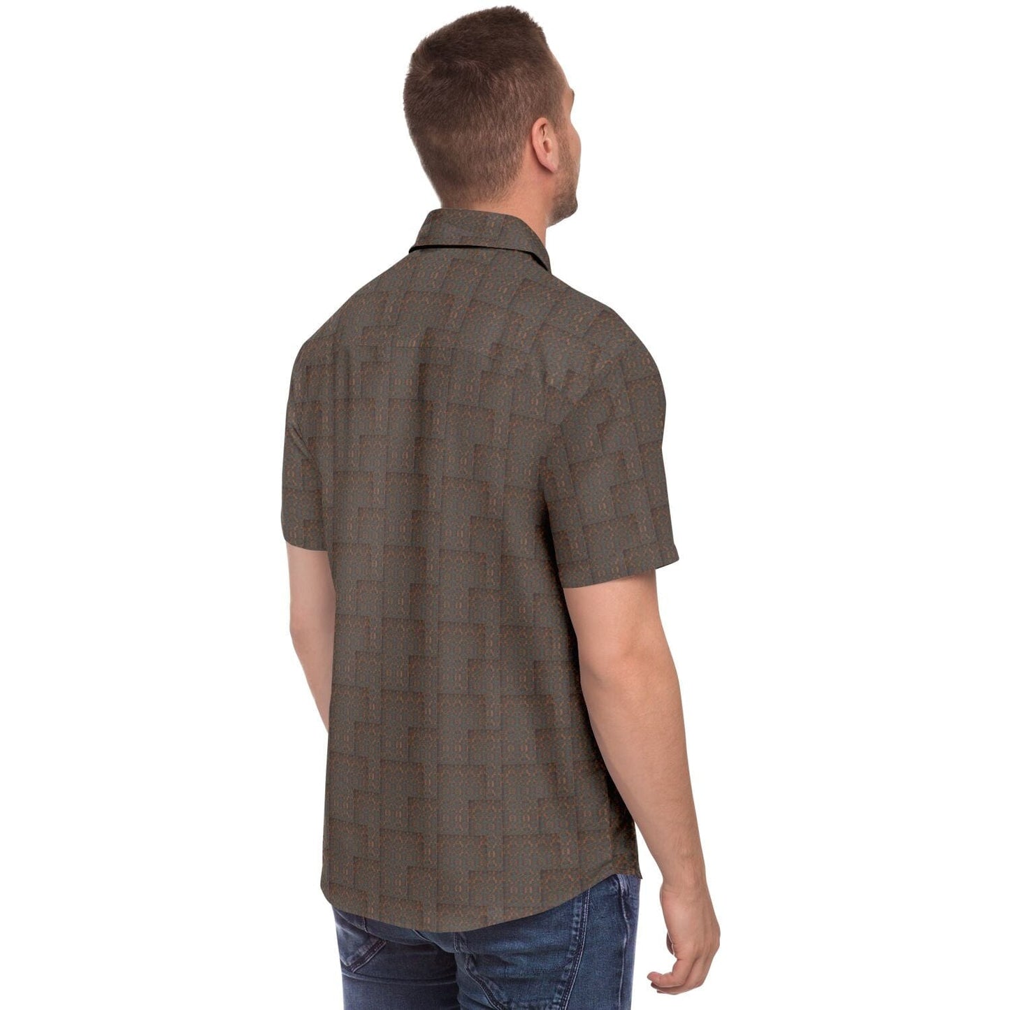 Subliminator Short Sleeve Button Down Shirt - AOP Short Sleeve Button Down Shirt - AOP copy copy copy