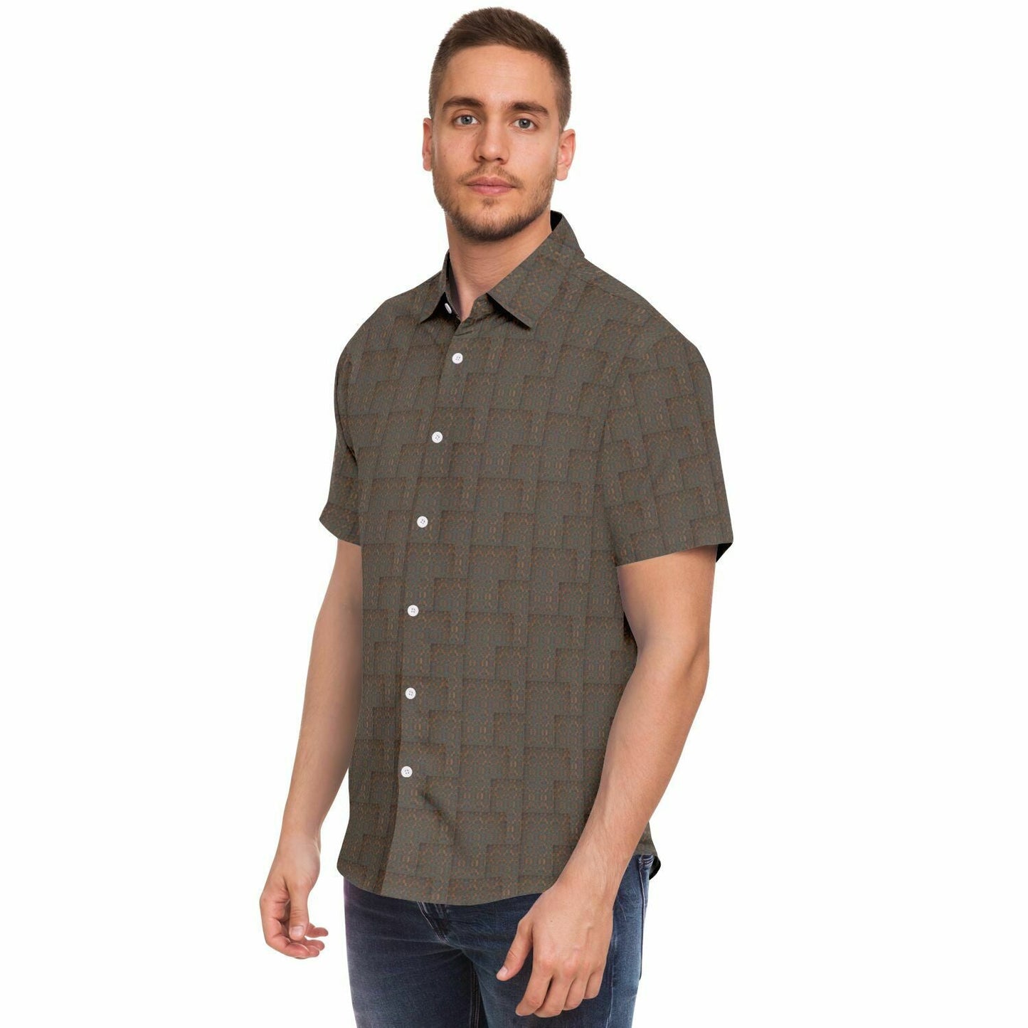 Subliminator Short Sleeve Button Down Shirt - AOP Short Sleeve Button Down Shirt - AOP copy copy copy copy