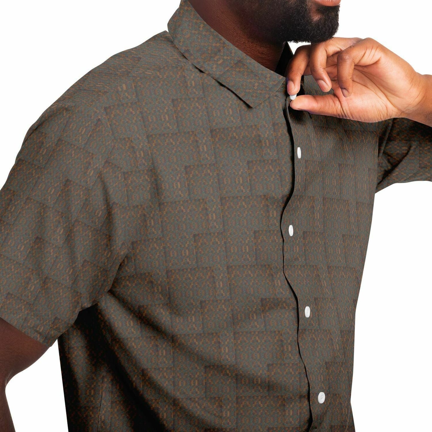 Subliminator Short Sleeve Button Down Shirt - AOP Short Sleeve Button Down Shirt - AOP copy copy copy copy