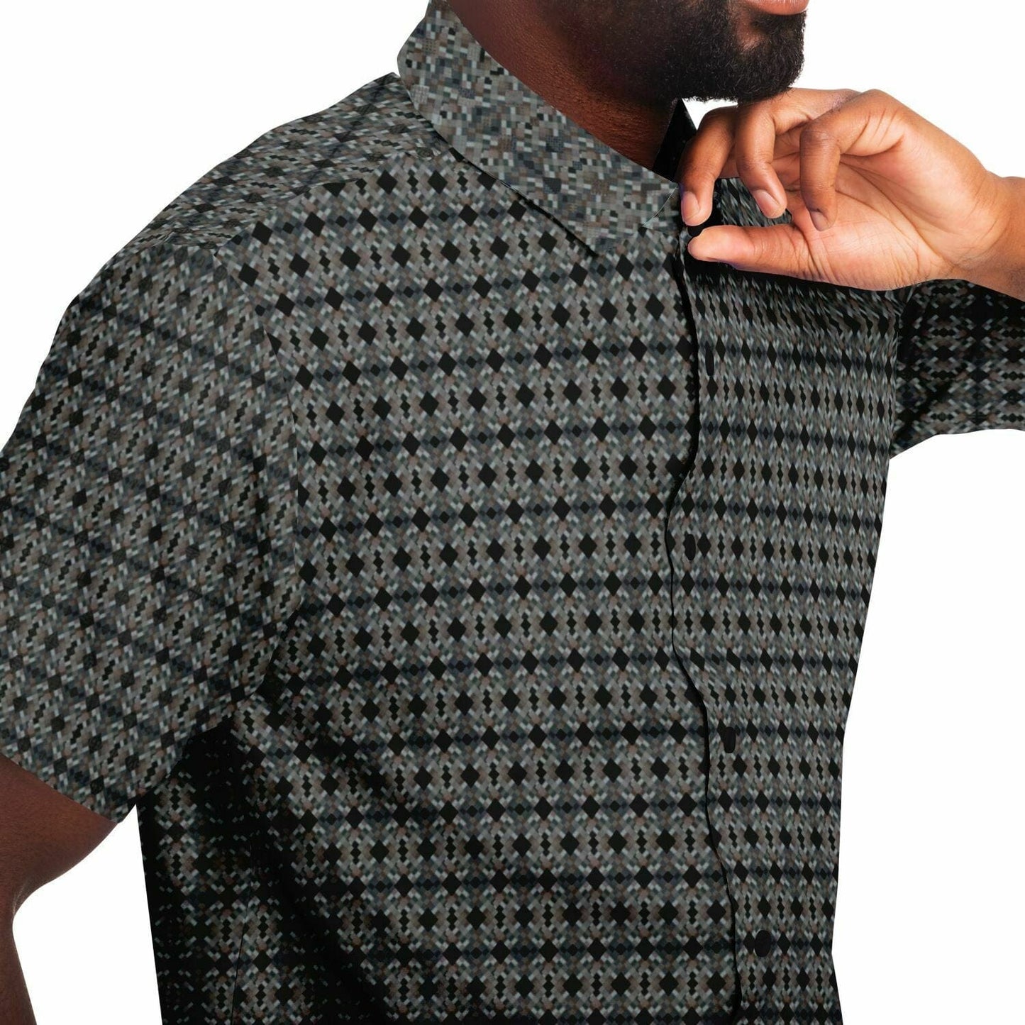Subliminator Short Sleeve Button Down Shirt - AOP Short Sleeve Button Down Shirt - AOP copy copy copy copy