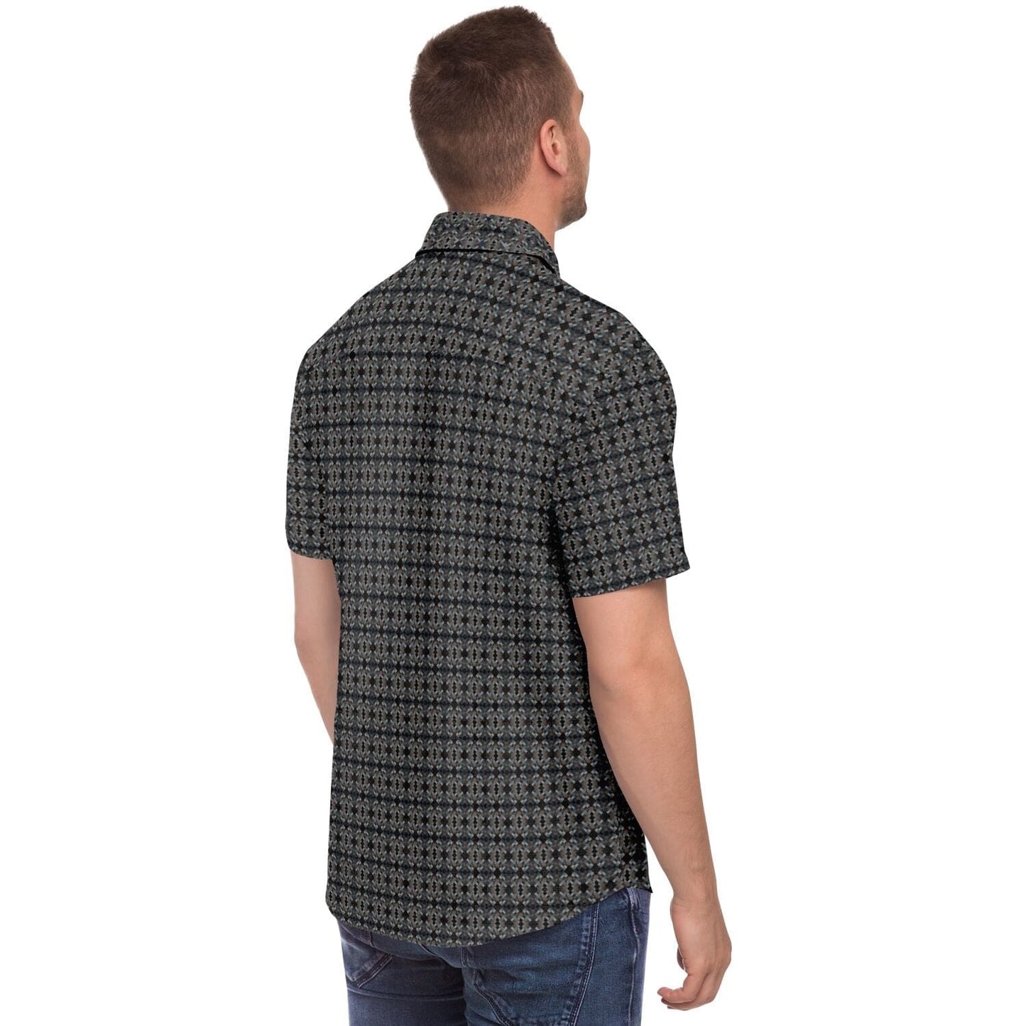 Subliminator Short Sleeve Button Down Shirt - AOP Short Sleeve Button Down Shirt - AOP copy copy copy copy