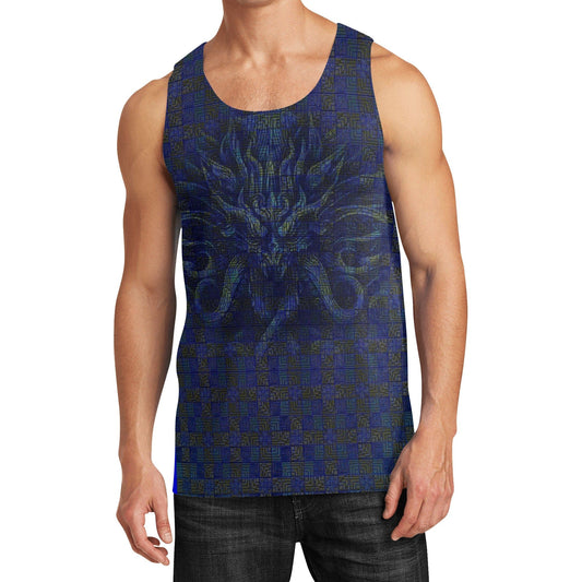 [KRIPTONI] S Mens All Over Print Sleeveless Tank Top N791R6QY-1