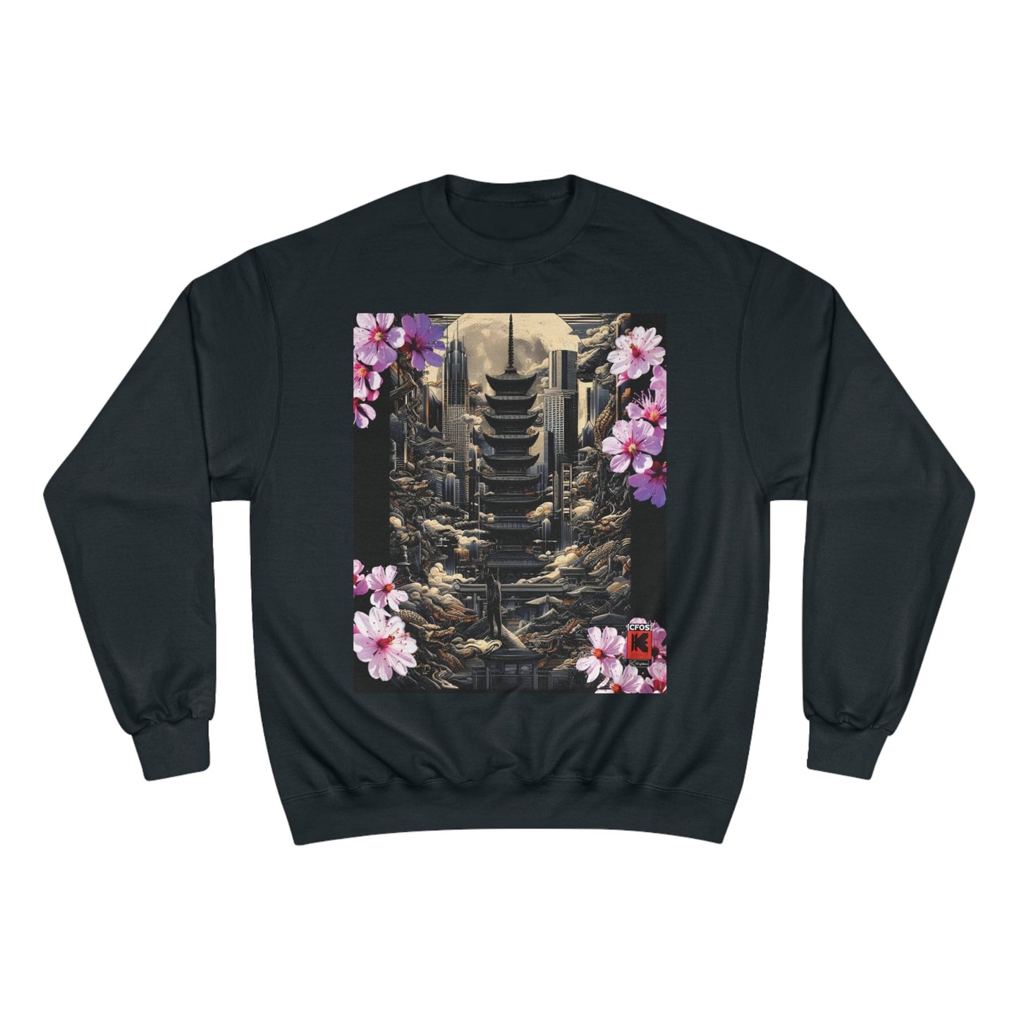 Printify Sweatshirt Black / M Cherry Blossom 17494992107831960978