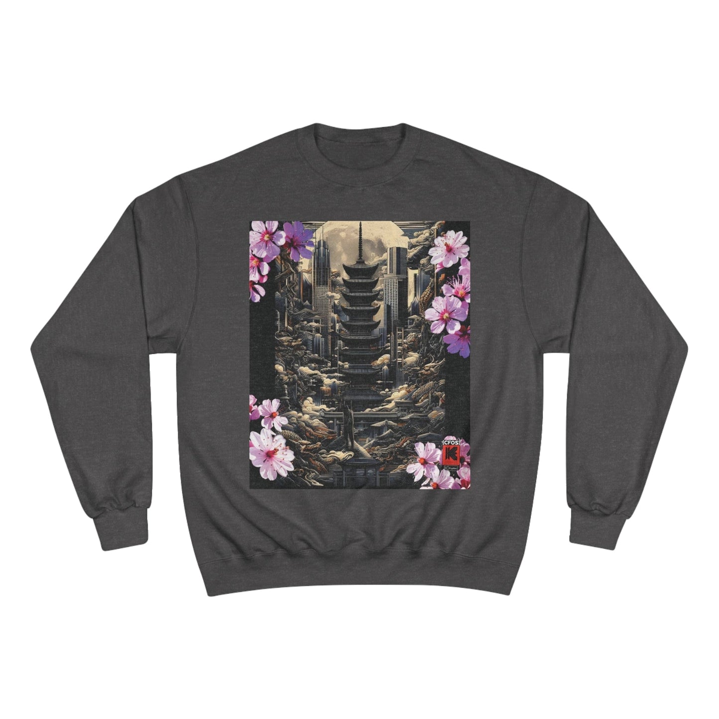 Printify Sweatshirt Charcoal Heather / L Cherry Blossom 28337811021102770187