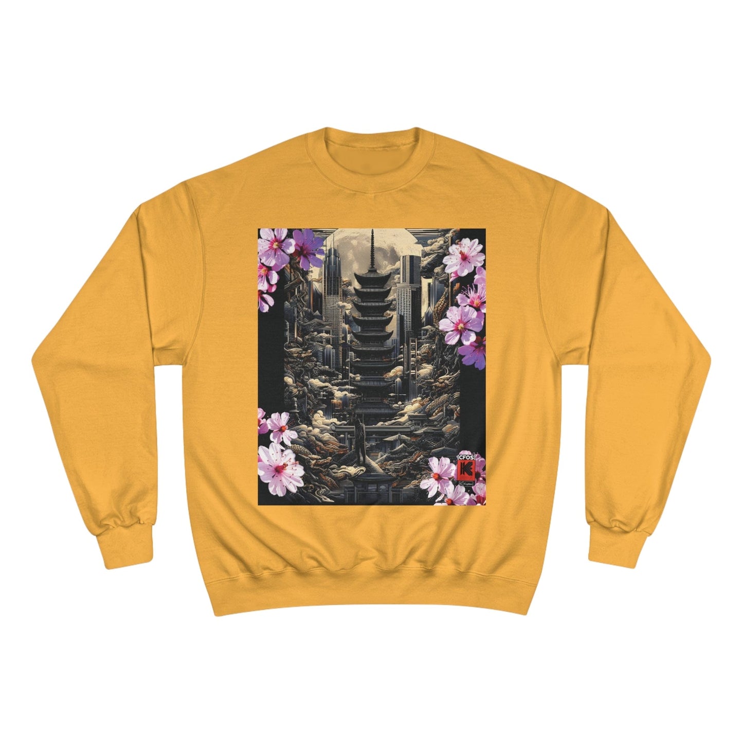 Printify Sweatshirt Gold / S Cherry Blossom 18947416661412035622