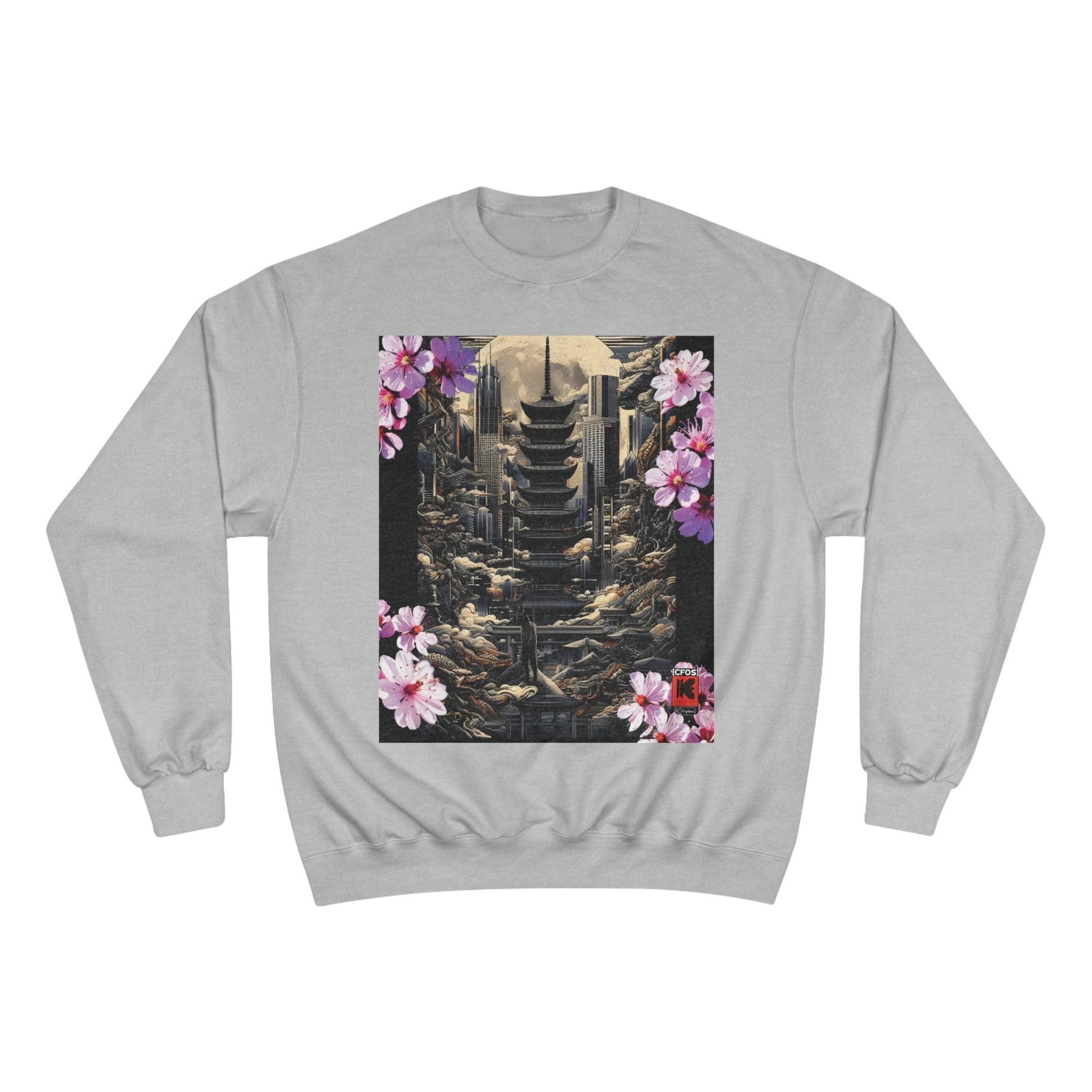 Printify Sweatshirt Light Steel / S Cherry Blossom 22870159666452742904