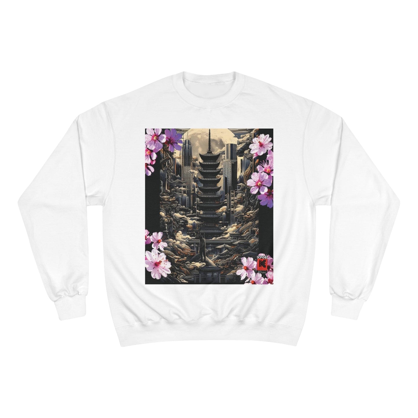 Printify Sweatshirt White / S Cherry Blossom 53066923016068959092