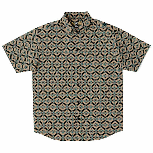 Subliminator Short Sleeve Button Down Shirt - AOP XS Golden Era Short Sleeve Button Down Shirt - AOP SBSSBDS-508539-XS